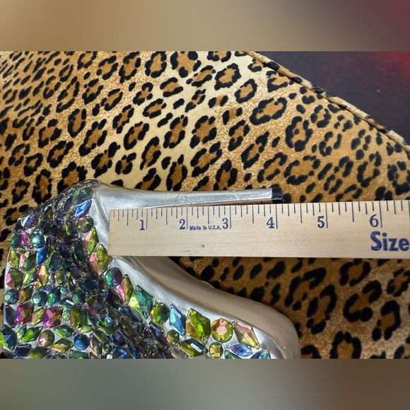 Multicolor Crystal Embellished Women's Ankle Boots - Picture 5 of 7